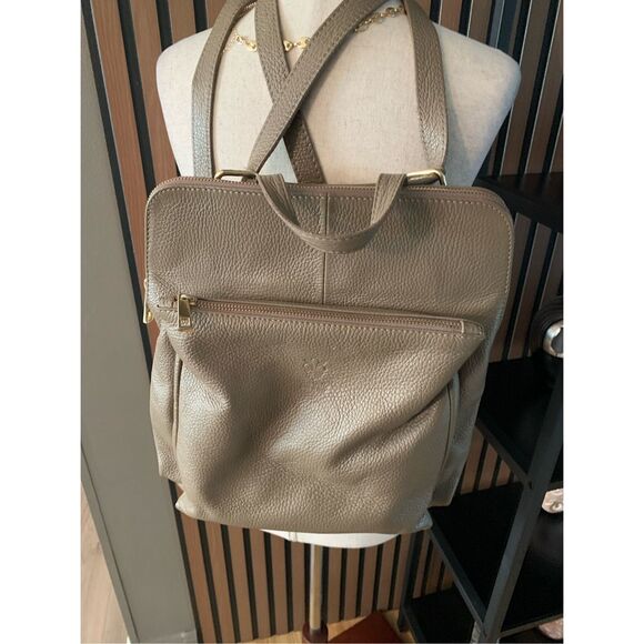 Versatile Italian Pebbled Leather Backpack for Laptop or regular backpack 12x14 - Picture 1 of 10